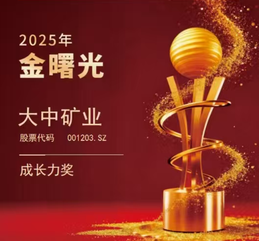 喜报|永利集团矿业荣获“2025年金曙光生长力奖”！